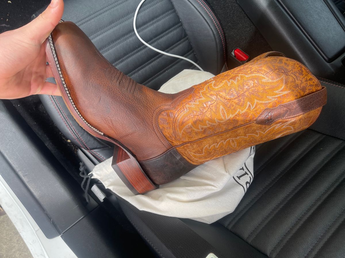 Photo by aussiebootboy on October 8, 2024 of the Ringers Western Longreach in Mexican Tan Fullgrain.