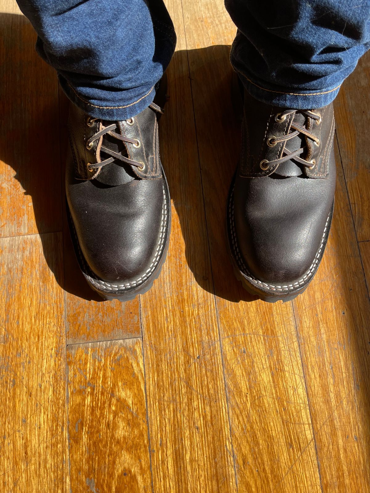 Photo by aussiebootboy on February 17, 2025 of the Nicks X Parkhurst V3 in Horween Brown Waxed Flesh.