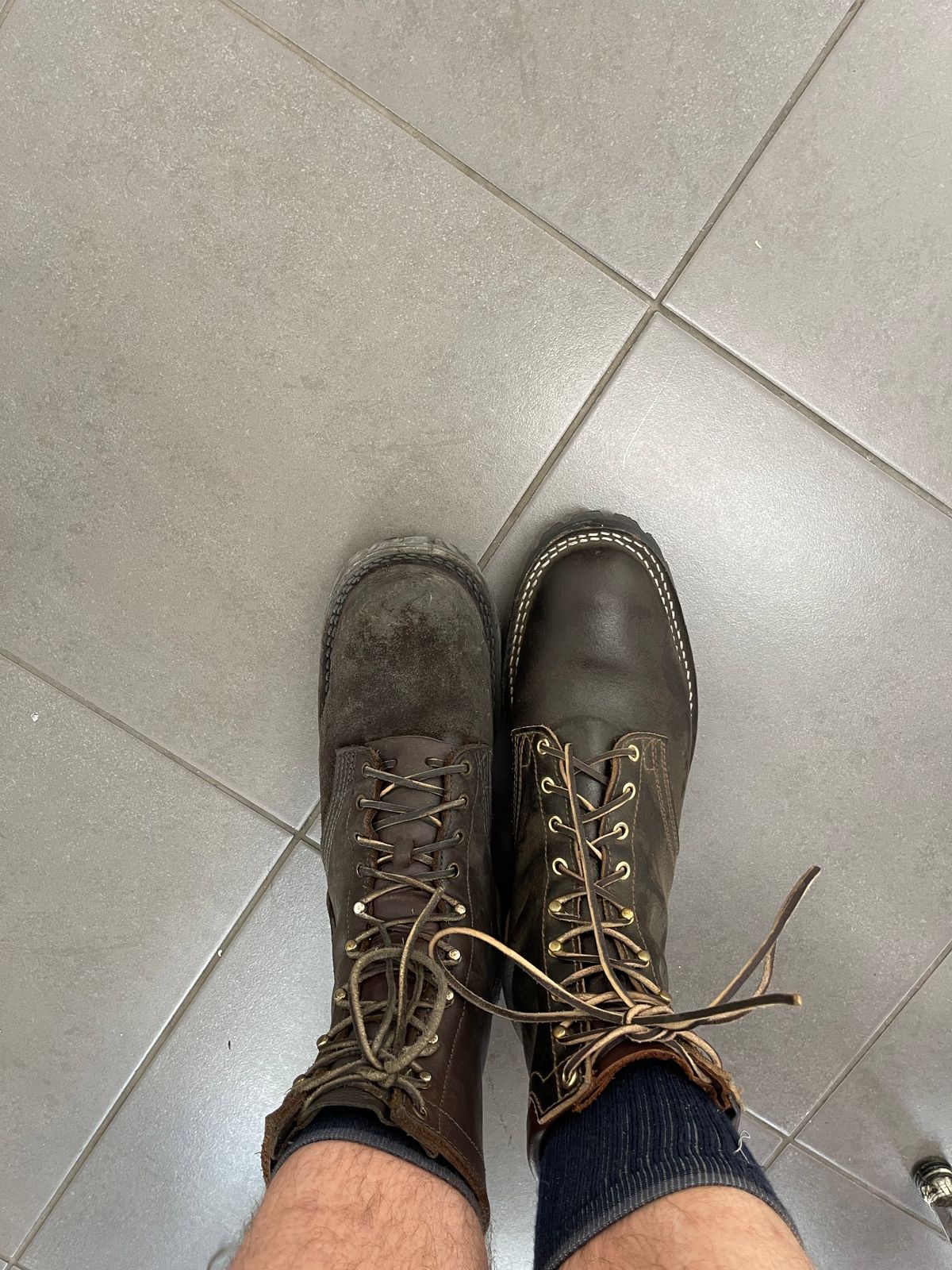 Photo by aussiebootboy on February 20, 2025 of the Nicks X Parkhurst V3 in Horween Brown Waxed Flesh.