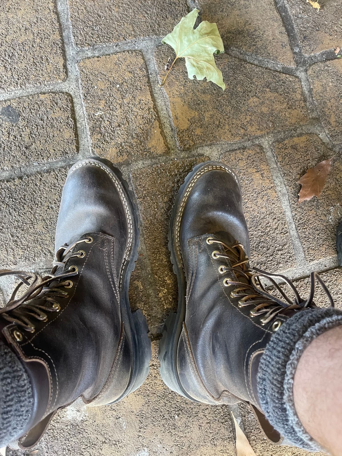 Photo by aussiebootboy on February 28, 2025 of the Nicks X Parkhurst V3 in Horween Brown Waxed Flesh.