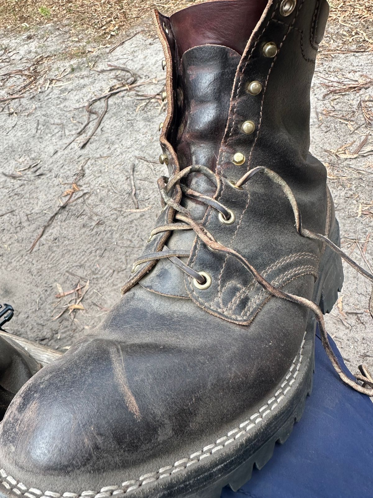 Photo by aussiebootboy on April 20, 2025 of the Nicks X Parkhurst V3 in Horween Brown Waxed Flesh.