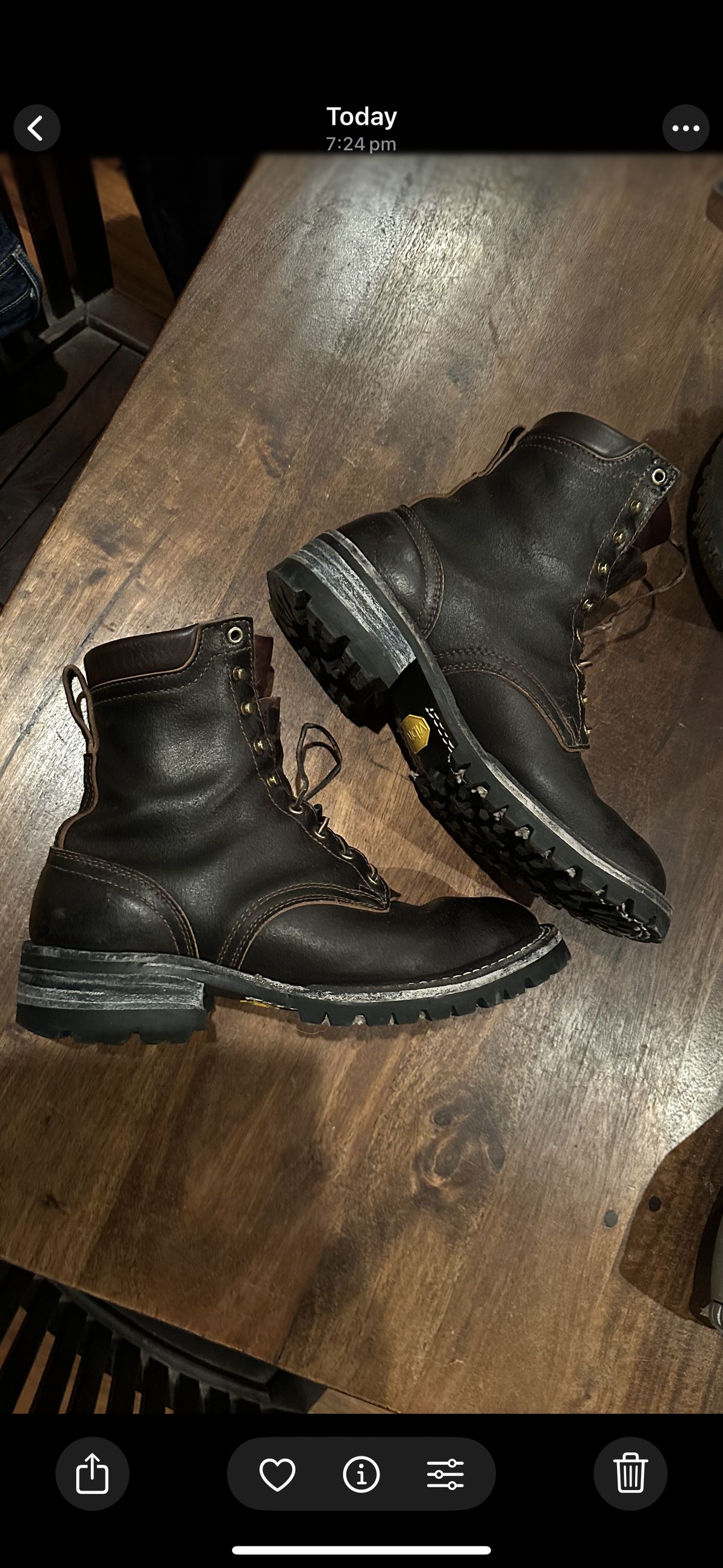 Photo by aussiebootboy on June 8, 2025 of the Nicks X Parkhurst V3 in Horween Brown Waxed Flesh.