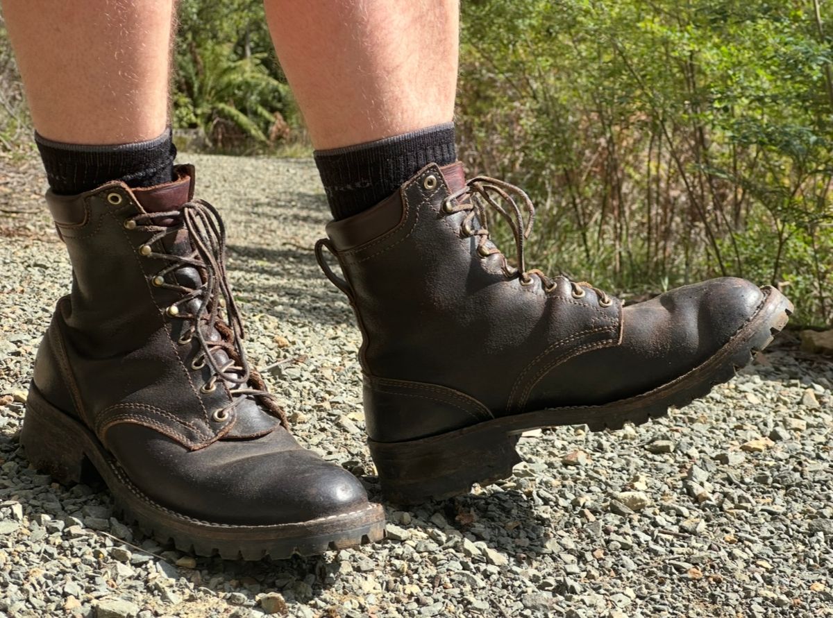 Photo by aussiebootboy on September 6, 2025 of the Nicks X Parkhurst V3 in Horween Brown Waxed Flesh.