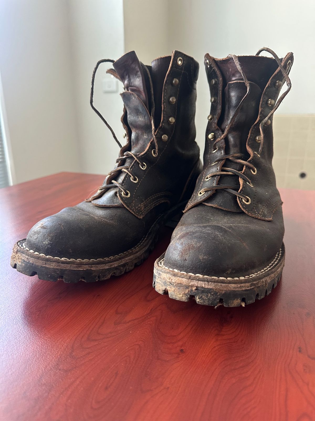 Photo by aussiebootboy on October 27, 2025 of the Nicks X Parkhurst V3 in Horween Brown Waxed Flesh.
