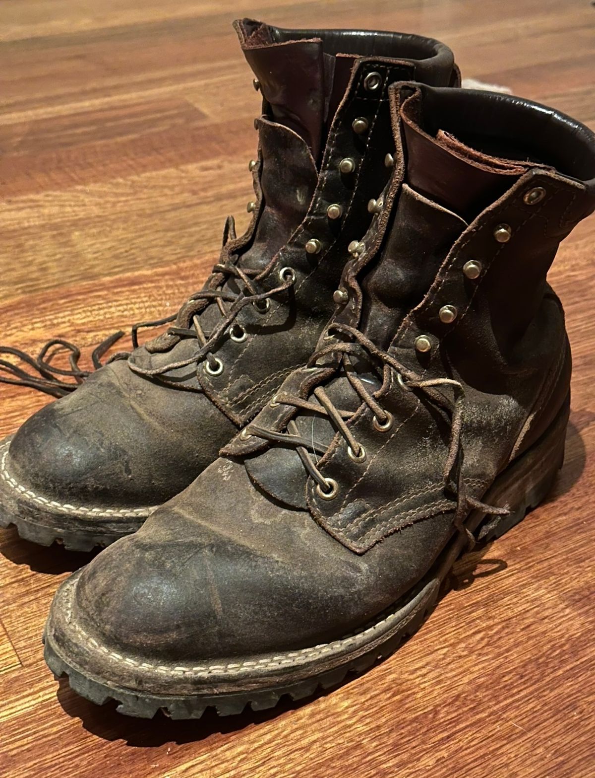 Photo by aussiebootboy on April 5, 2026 of the Nicks X Parkhurst V3 in Horween Brown Waxed Flesh.