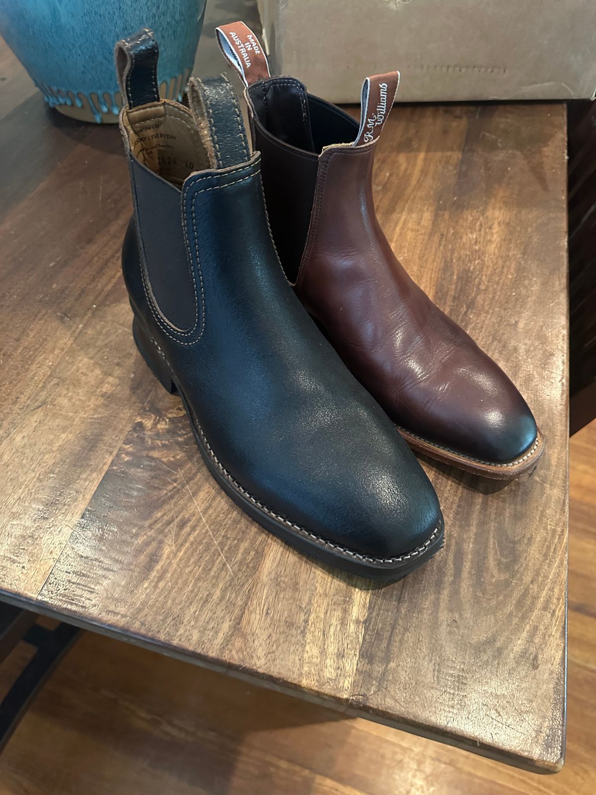 Photo by aussiebootboy on January 12, 2026 of the R.M. Williams Chinchilla in Burnished European crust leather.