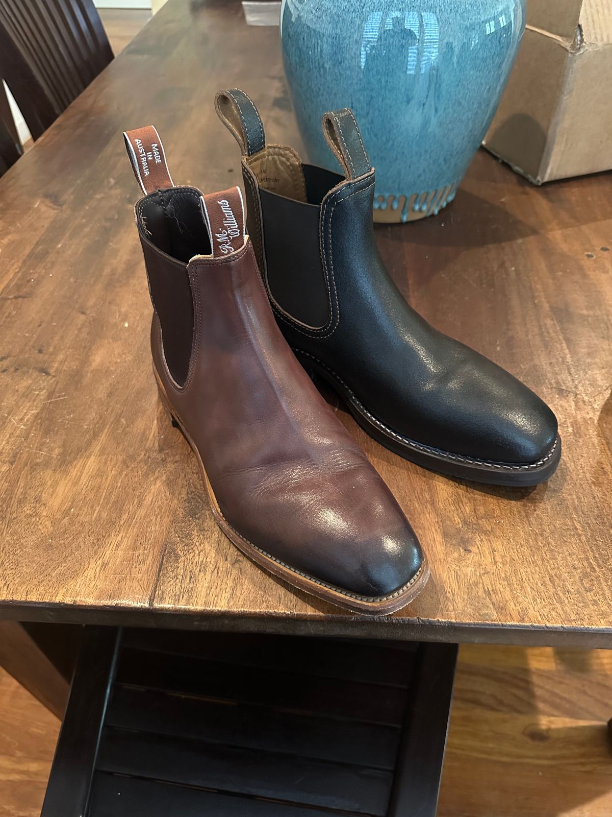 Photo by aussiebootboy on January 12, 2026 of the R.M. Williams Chinchilla in Burnished European crust leather.