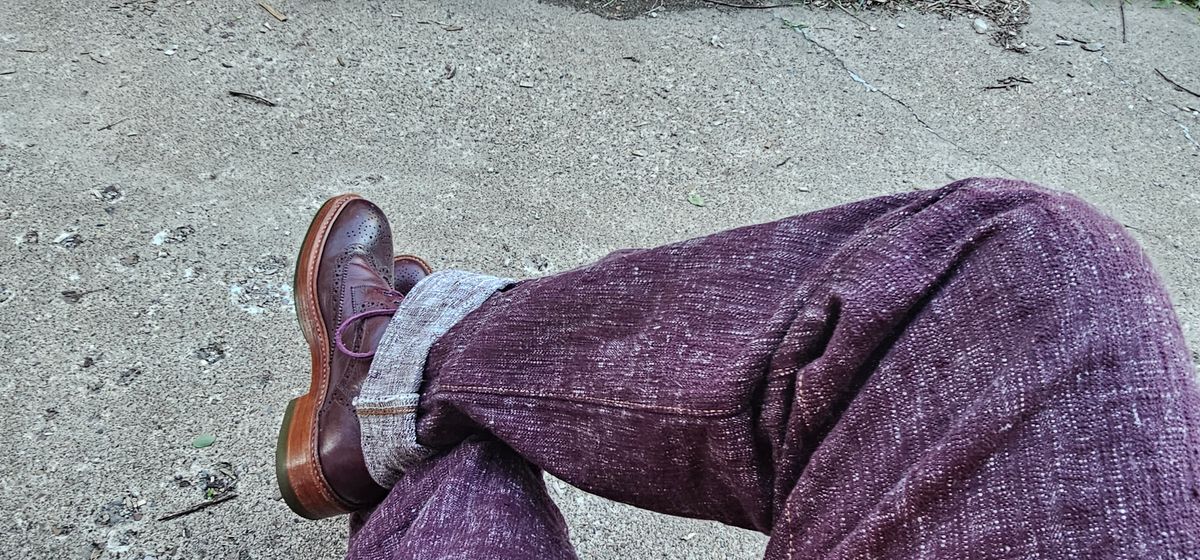 Photo by DPG on June 20, 2026 of the Studio D'artisan "Futa-Ai" Selvedge Jeans (Regular Straight) in 16oz. Unsanforized "Futa-Ai" Selvedge denim.