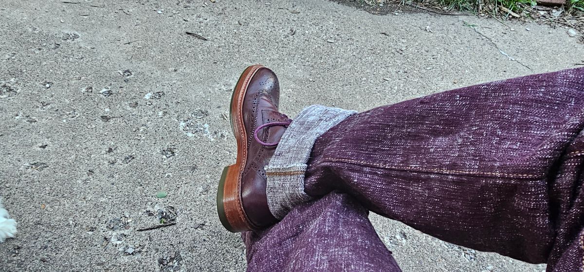 Photo by DPG on June 20, 2026 of the Studio D'artisan "Futa-Ai" Selvedge Jeans (Regular Straight) in 16oz. Unsanforized "Futa-Ai" Selvedge denim.