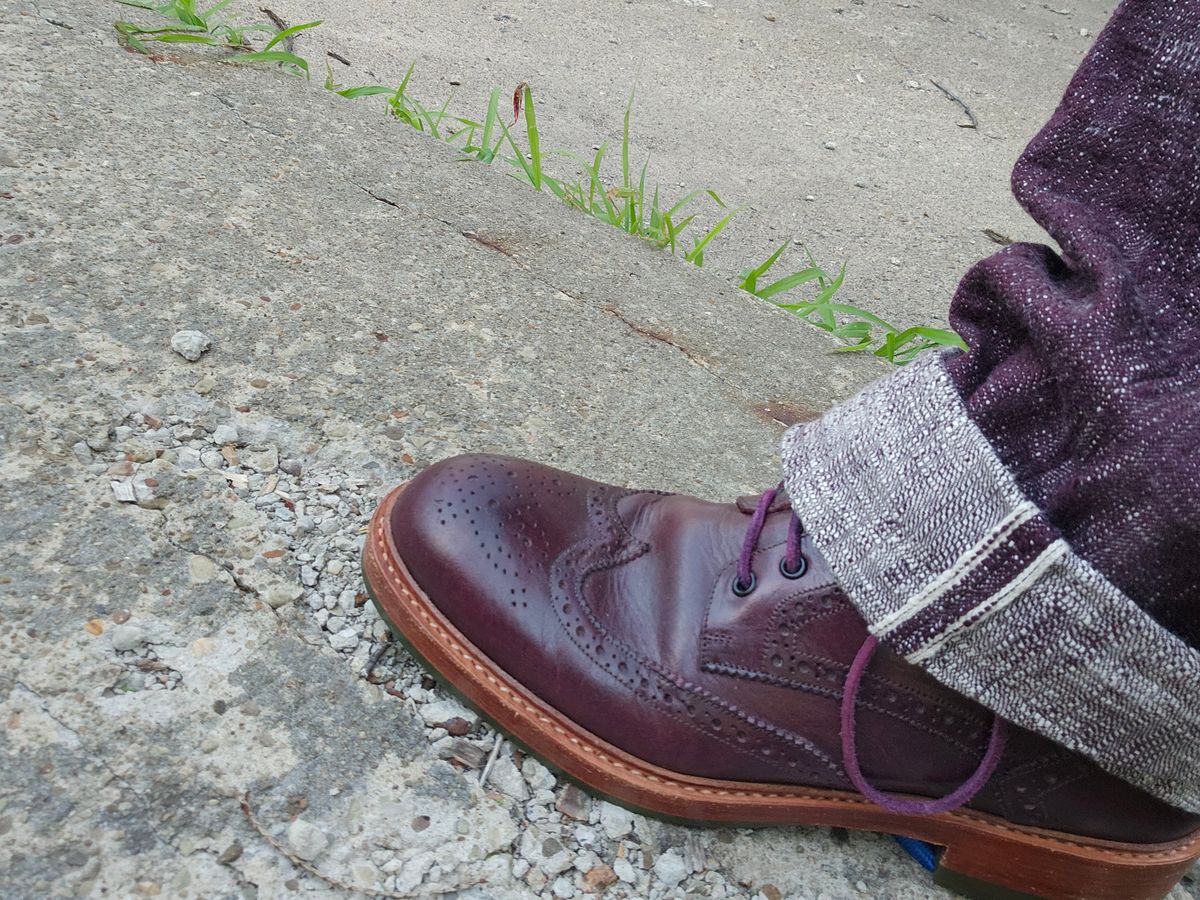 Photo by DPG on June 20, 2026 of the Studio D'artisan "Futa-Ai" Selvedge Jeans (Regular Straight) in 16oz. Unsanforized "Futa-Ai" Selvedge denim.