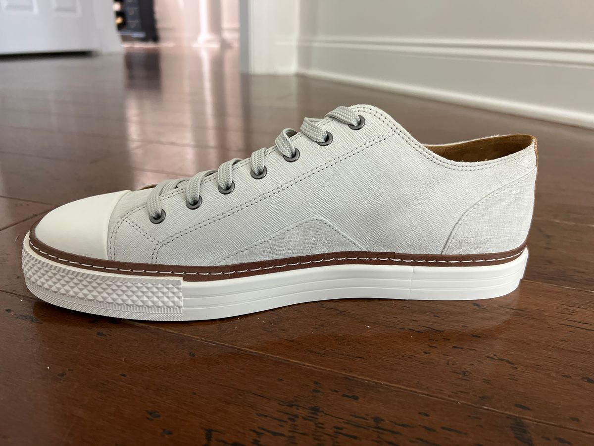 Photo by PatinaEnvy on May 4, 2024 of the Allen Edmonds Pasadena in Off White Suede & Soft Suede Liner.