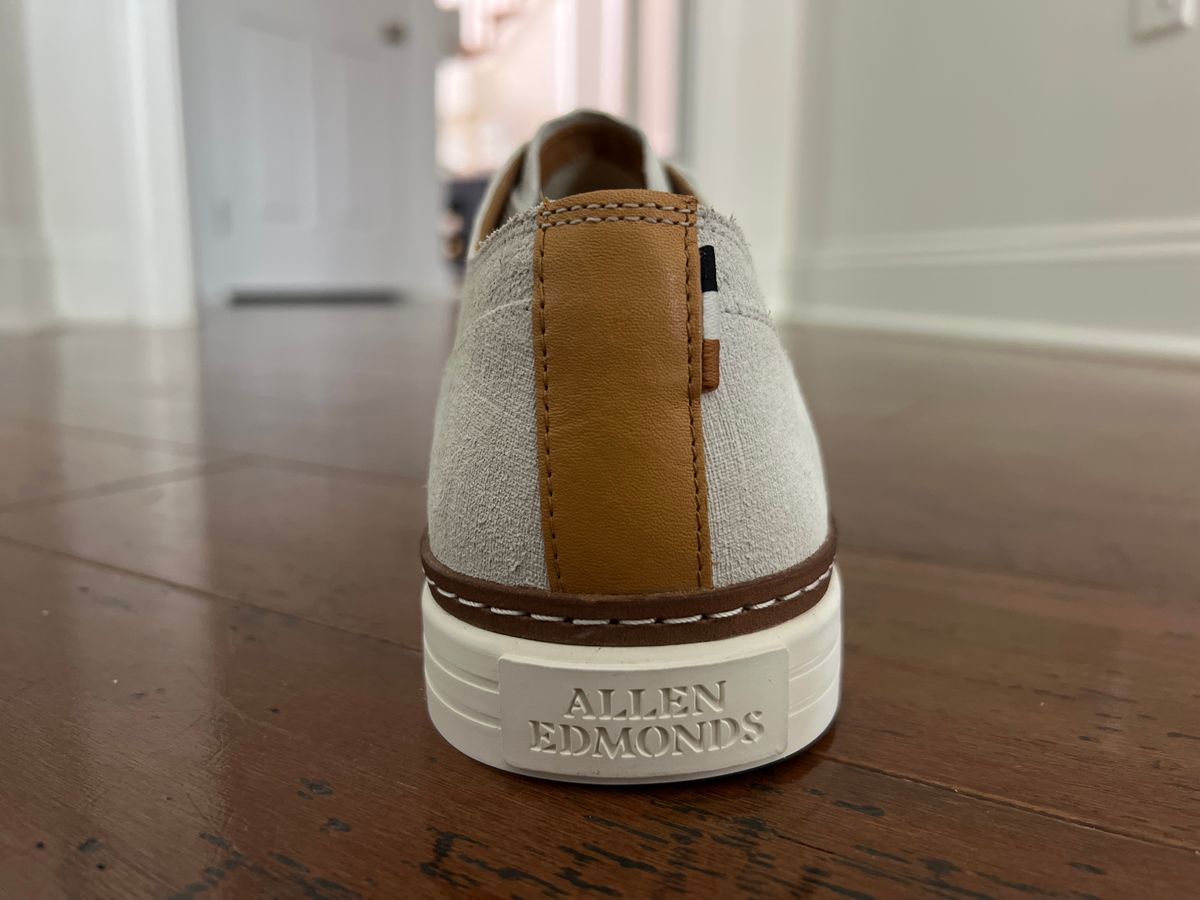 Photo by PatinaEnvy on May 4, 2024 of the Allen Edmonds Pasadena in Off White Suede & Soft Suede Liner.