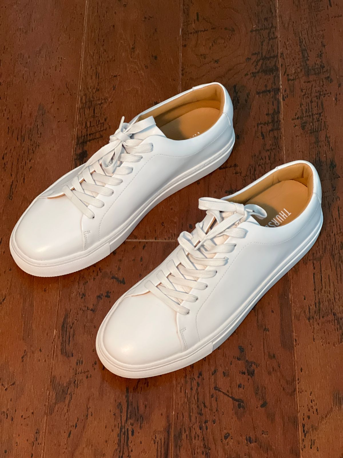 Photo by PatinaEnvy on May 5, 2024 of the Thursday Encore White in Whote Italian Napa Leather & Calf Skin Lining.