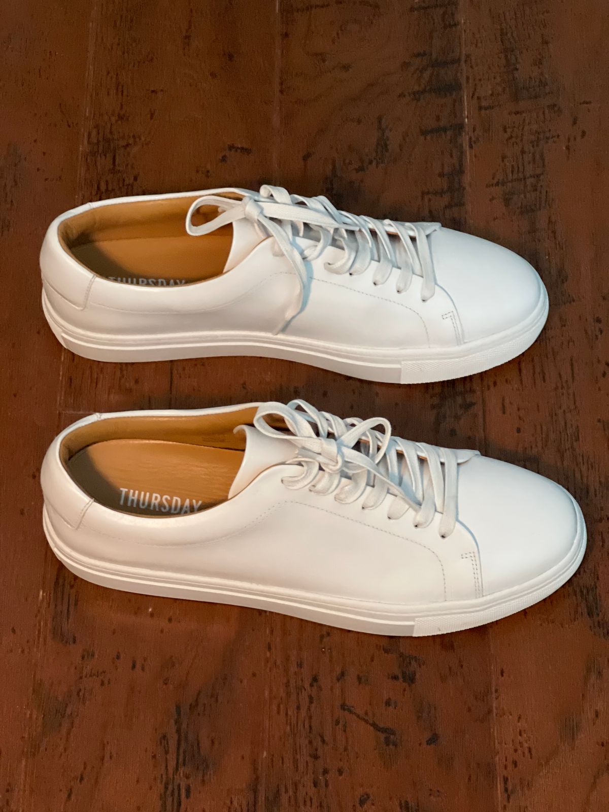 Photo by PatinaEnvy on May 5, 2024 of the Thursday Encore White in Whote Italian Napa Leather & Calf Skin Lining.
