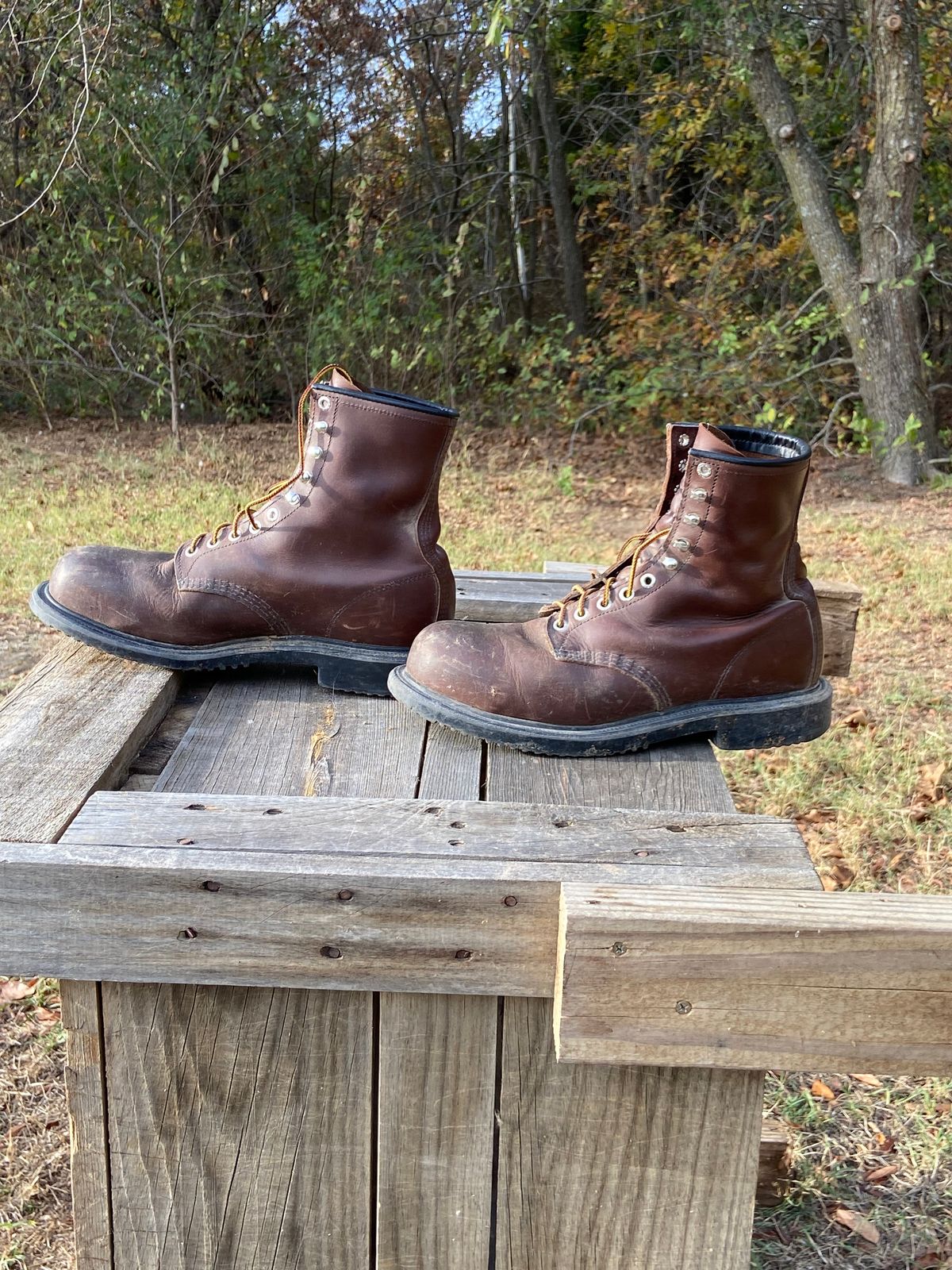 Photo by Dannymize on November 1, 2024 of the Red Wing 2233 in Full Grain Oiled.