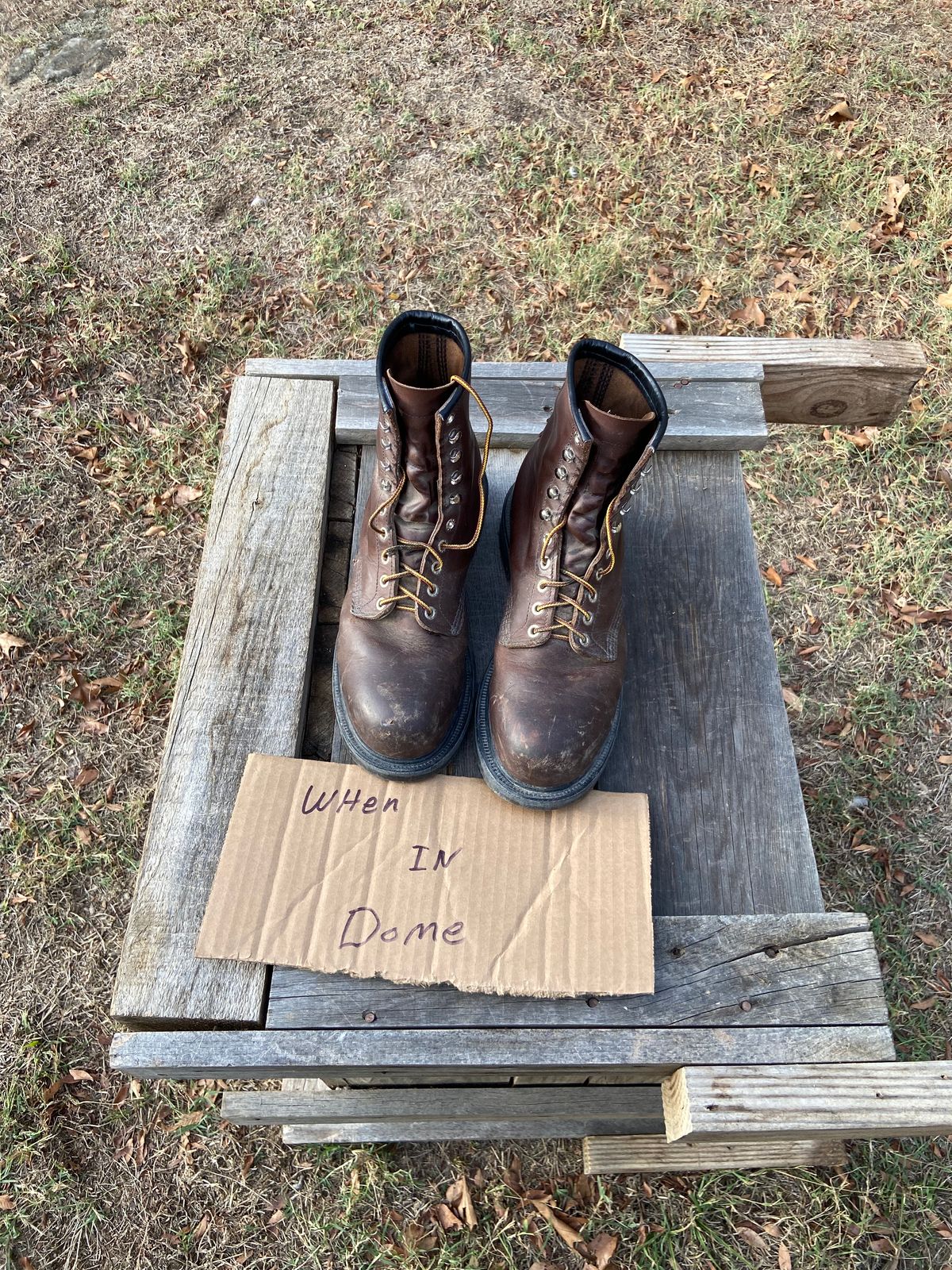 Photo by Dannymize on November 1, 2024 of the Red Wing 2233 in Full Grain Oiled.