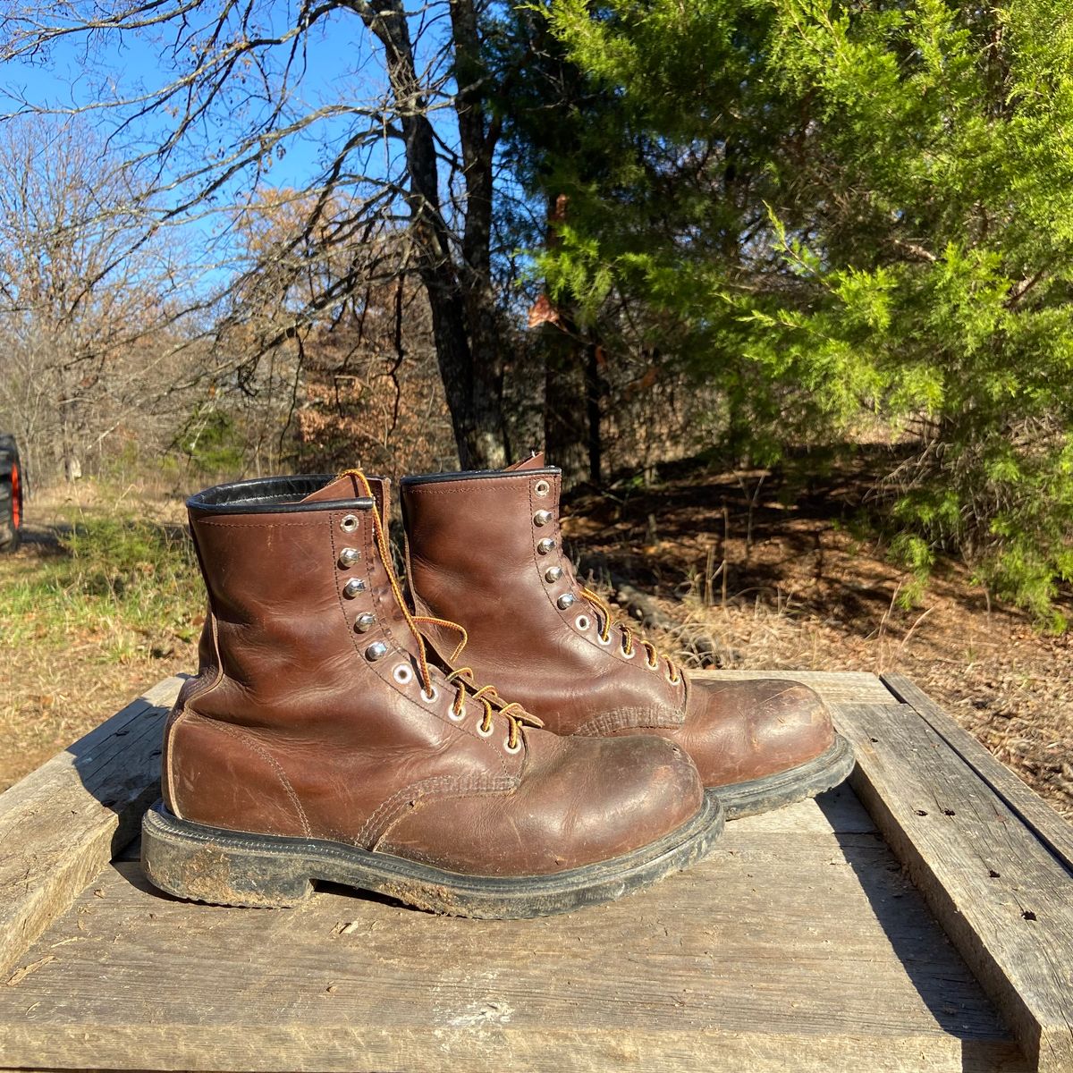 Photo by Dannymize on December 1, 2024 of the Red Wing 2233 in Full Grain Oiled.