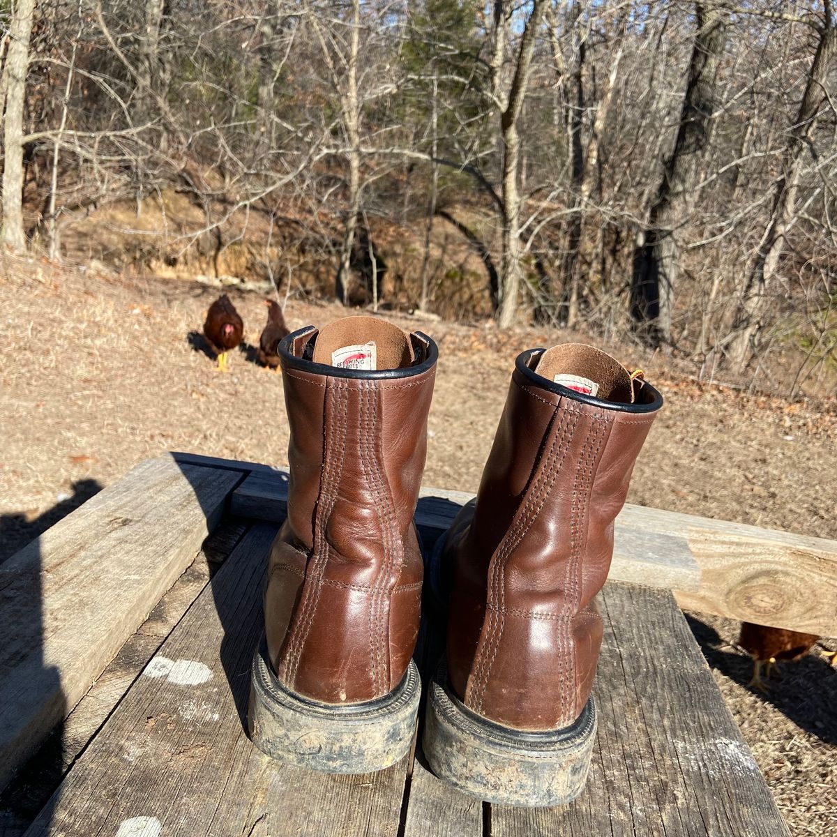 Photo by Dannymize on January 1, 2025 of the Red Wing 2233 in Full Grain Oiled.