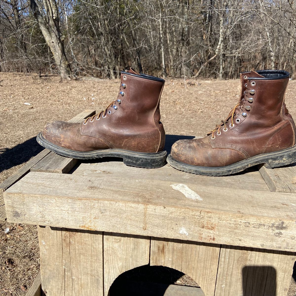Photo by Dannymize on February 1, 2025 of the Red Wing 2233 in Full Grain Oiled.
