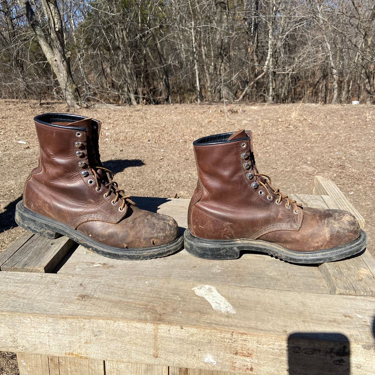Photo by Dannymize on February 1, 2025 of the Red Wing 2233 in Full Grain Oiled.