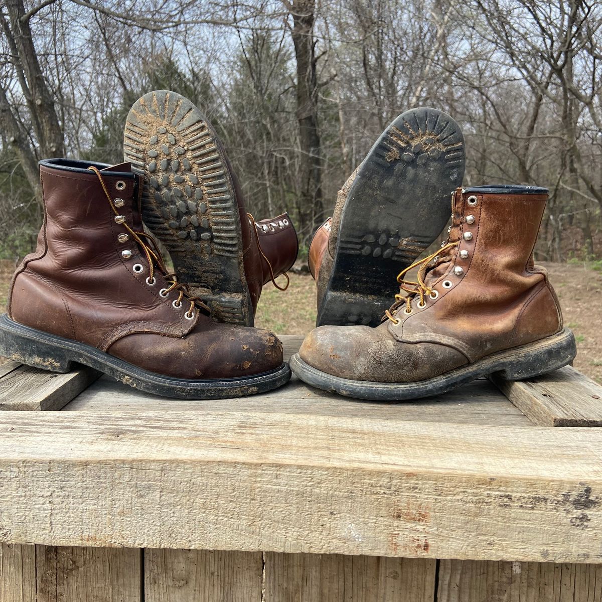 Photo by Dannymize on March 30, 2025 of the Red Wing 2233 in Full Grain Oiled.