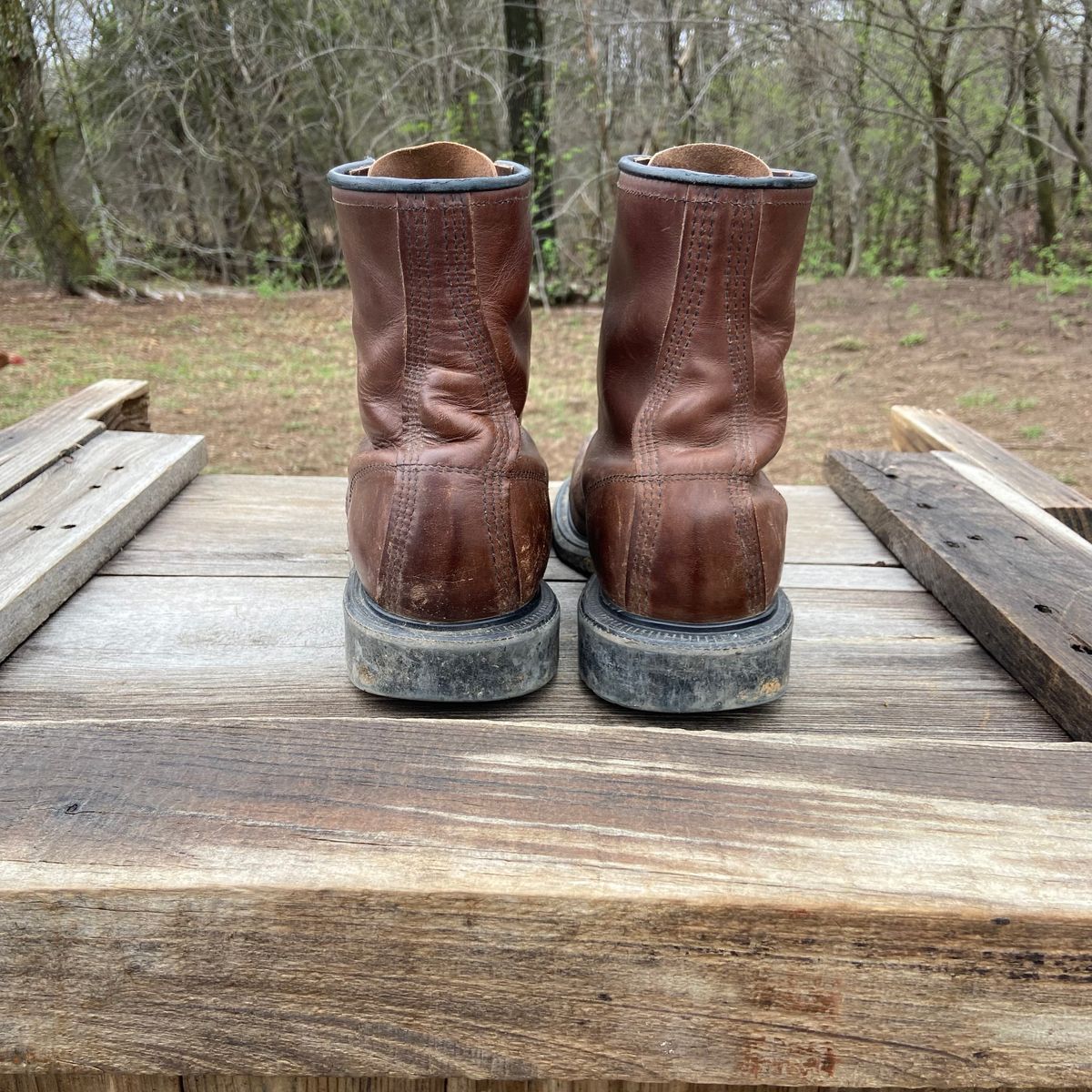 Photo by Dannymize on April 5, 2025 of the Red Wing 2233 in Full Grain Oiled.