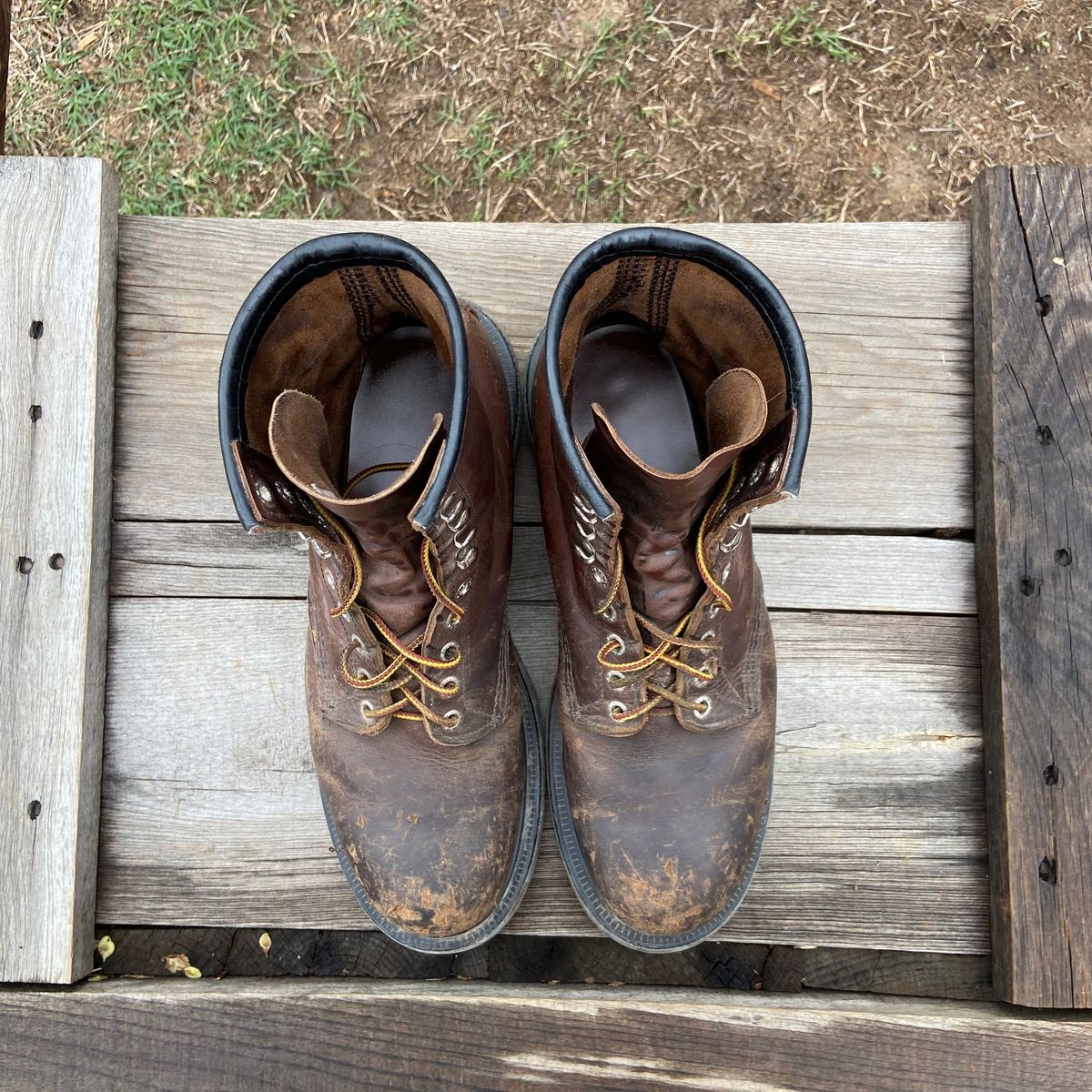 Photo by Dannymize on April 5, 2025 of the Red Wing 2233 in Full Grain Oiled.