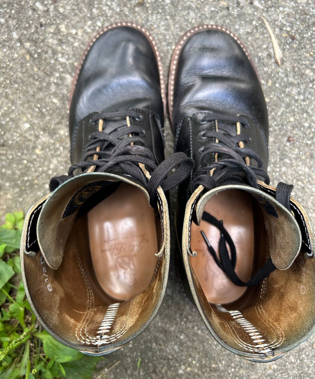 Photo by woolwonders on July 17, 2025 of the John Lofgren M-43 Service Shoes in Shinki Black Teacore Horsebutt.