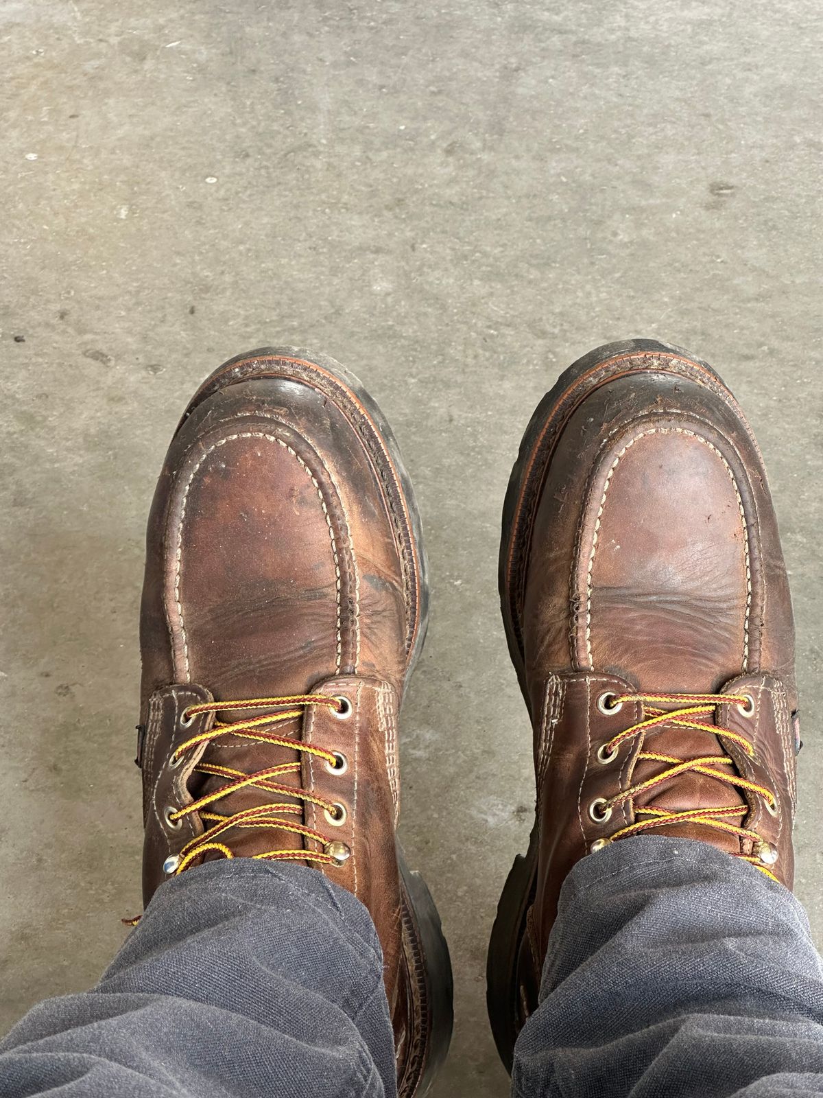 Photo by texas_ram on March 2, 2026 of the Thorogood 1957 Series 6" Moc Toe in Thorogood Crazy Horse.