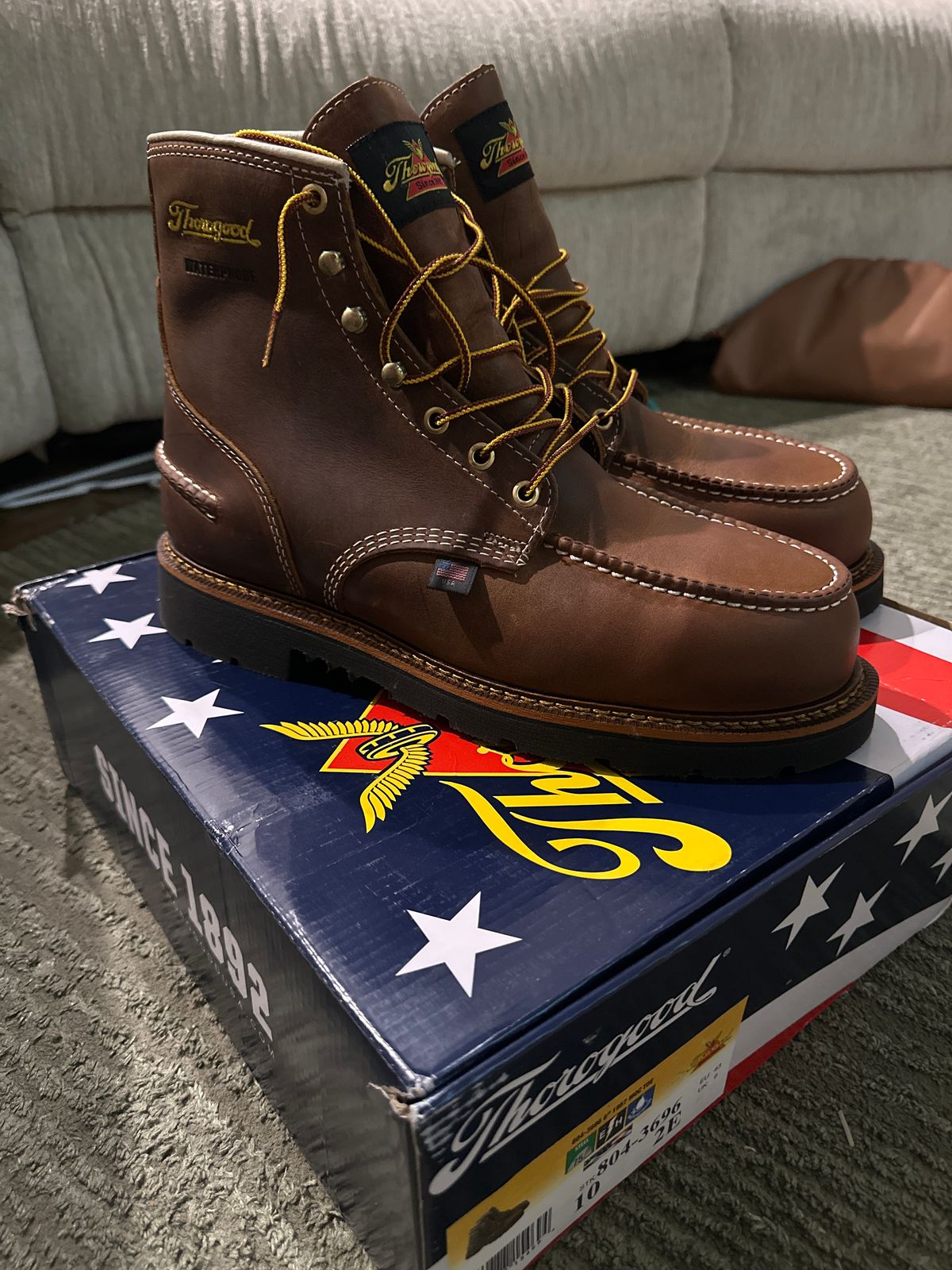 Photo by texas_ram on March 9, 2026 of the Thorogood 1957 Series 6" Moc Toe in Thorogood Crazy Horse.