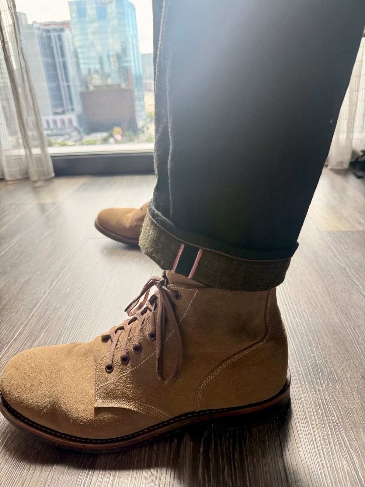 Photo by zeroremain on April 22, 2025 of the Oak Street Bootmakers Field Boot in Horween Natural Chromexcel Roughout.