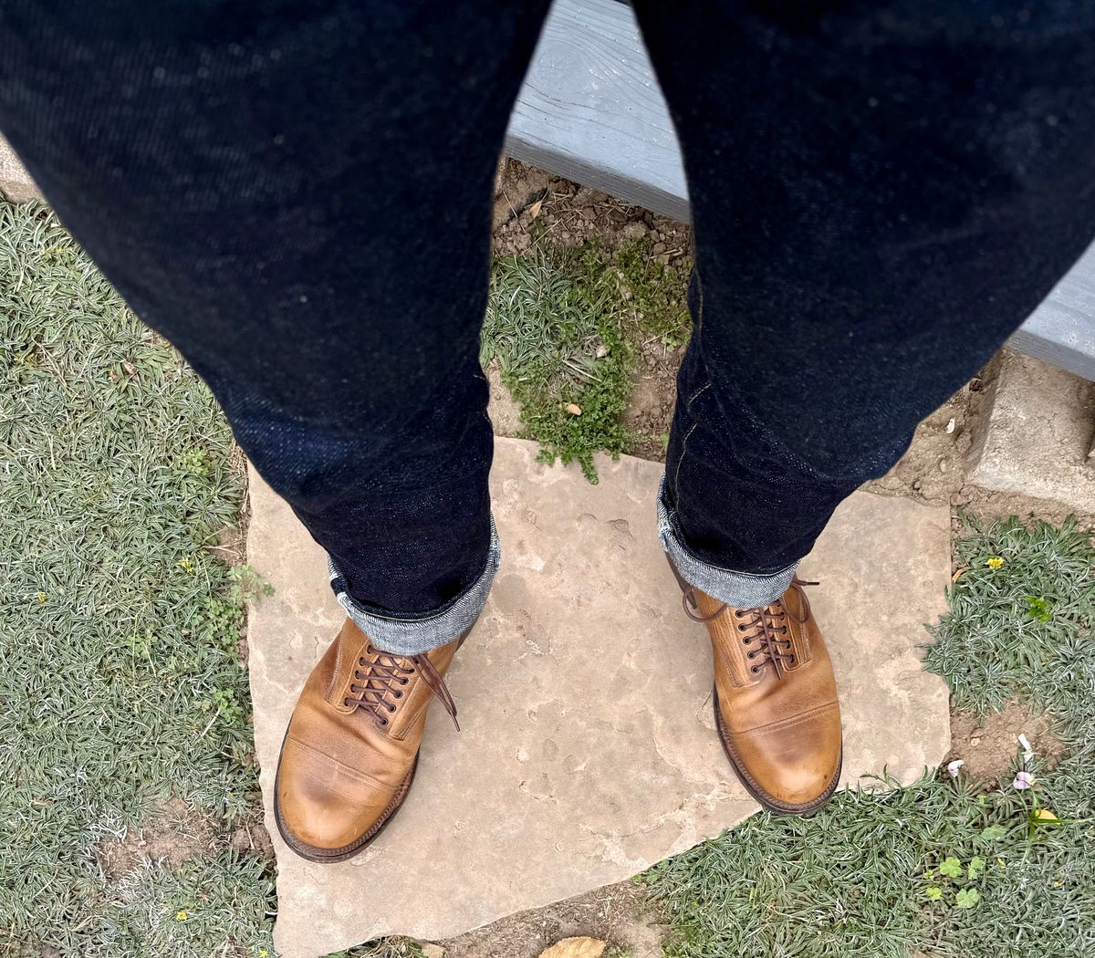 Photo by zeroremain on June 9, 2025 of the Viberg N1 in Horween Natural Cypress.