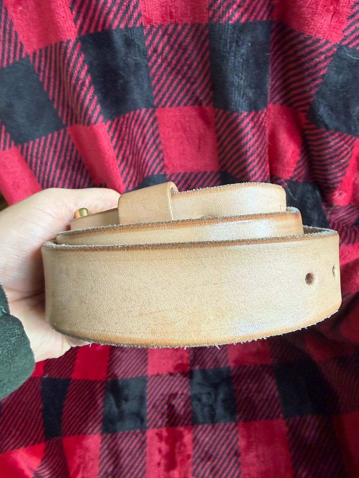 Photo by Mirswith95 on March 3, 2026 of the Nicks Work Belt in Wickett & Craig Natural Veg Tan.