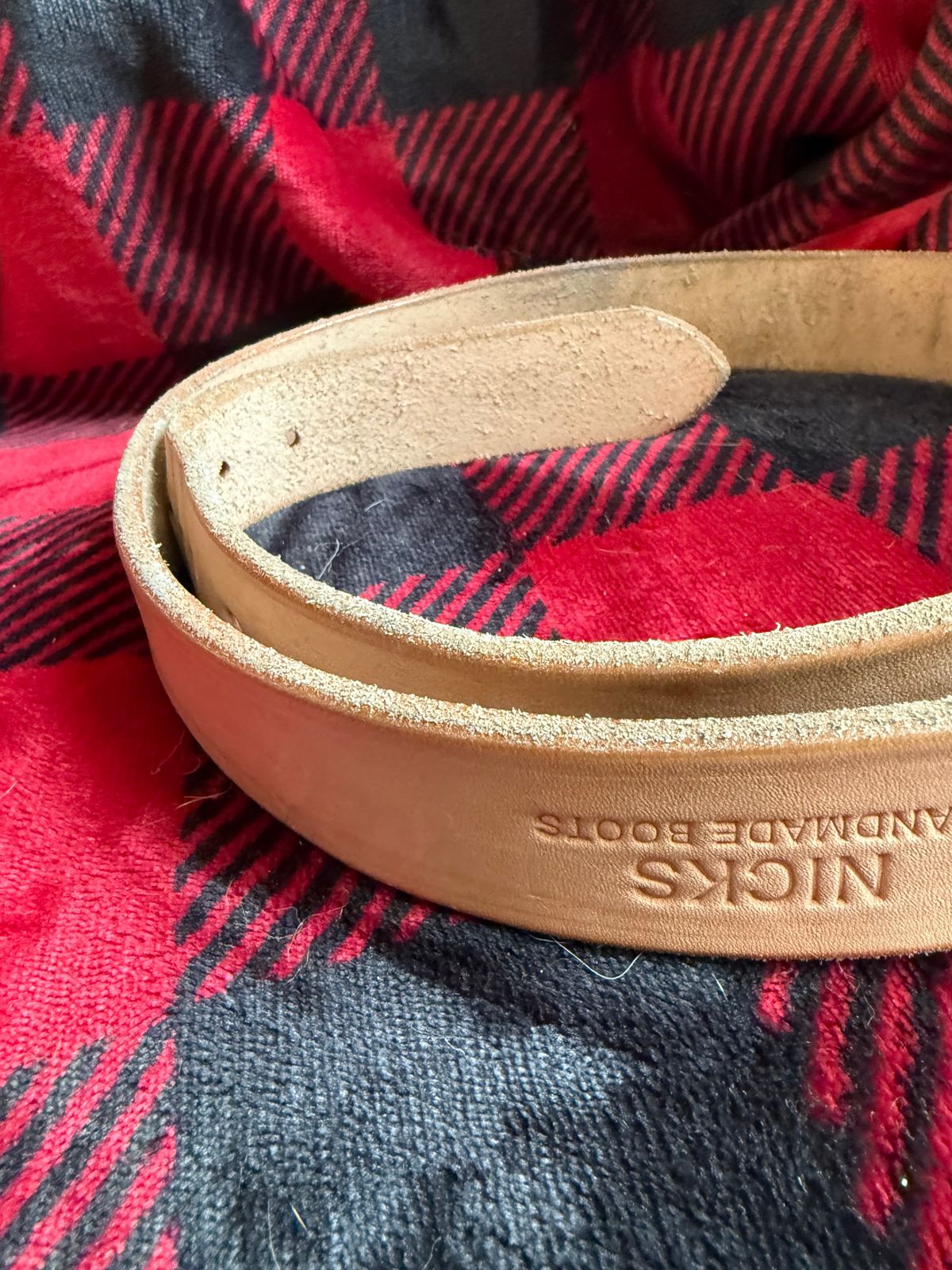 Photo by Mirswith95 on March 3, 2026 of the Nicks Work Belt in Wickett & Craig Natural Veg Tan.
