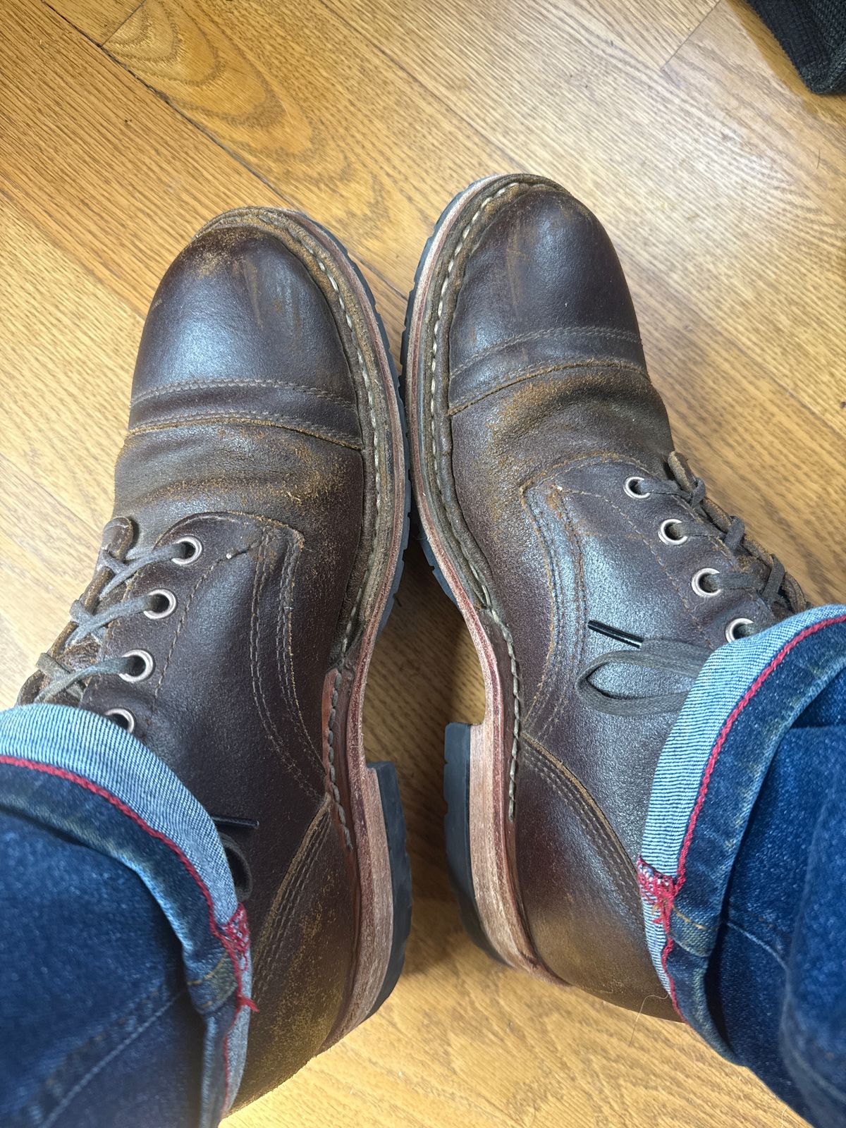 Photo by Mirswith95 on August 21, 2025 of the White's MP-M1TC in Horween Cinnamon Waxed Flesh.