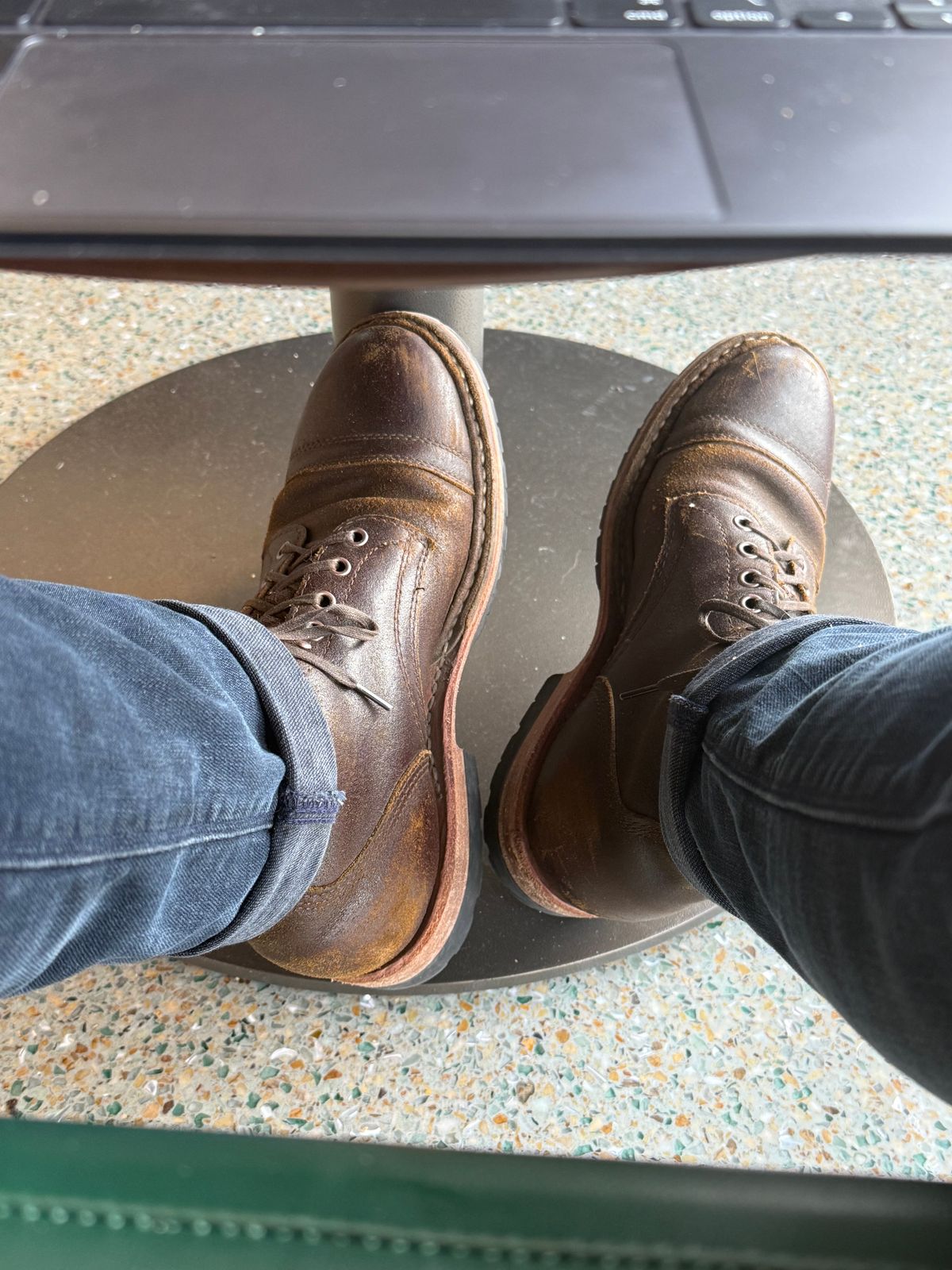 Photo by Mirswith95 on September 19, 2025 of the White's MP-M1TC in Horween Cinnamon Waxed Flesh.