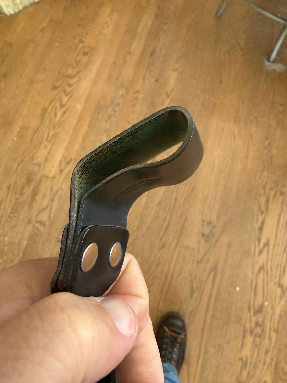 Photo by Mirswith95 on February 1, 2026 of the Ashland Leather Belt Loop Key Ring in Horween Black Shell Cordovan.