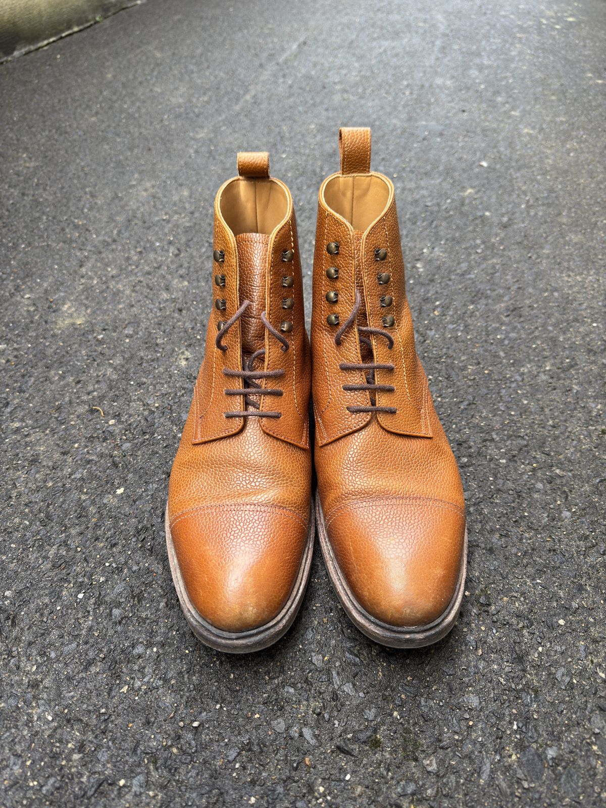 Photo by alexzh25 on September 9, 2025 of the Meermin Derby Boot in Du Puy Chestnut Country Calf.
