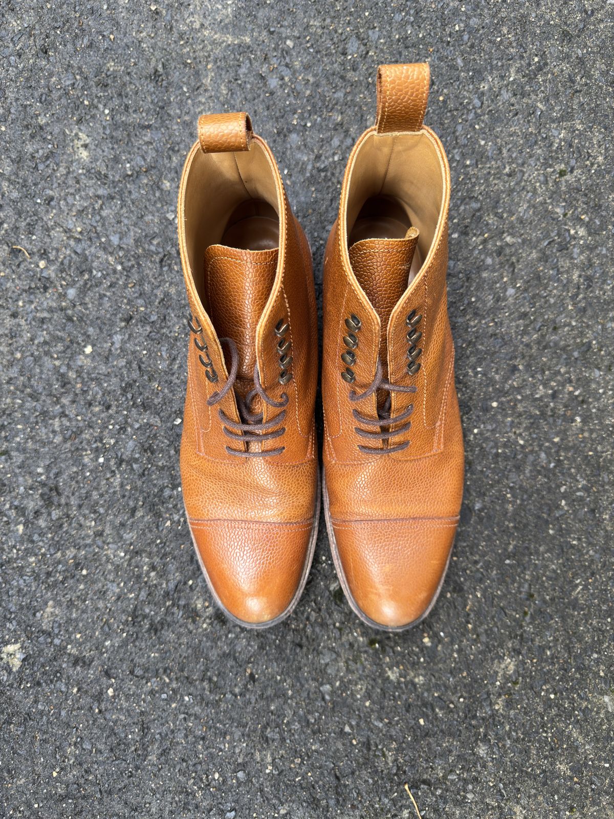 Photo by alexzh25 on September 9, 2025 of the Meermin Derby Boot in Du Puy Chestnut Country Calf.