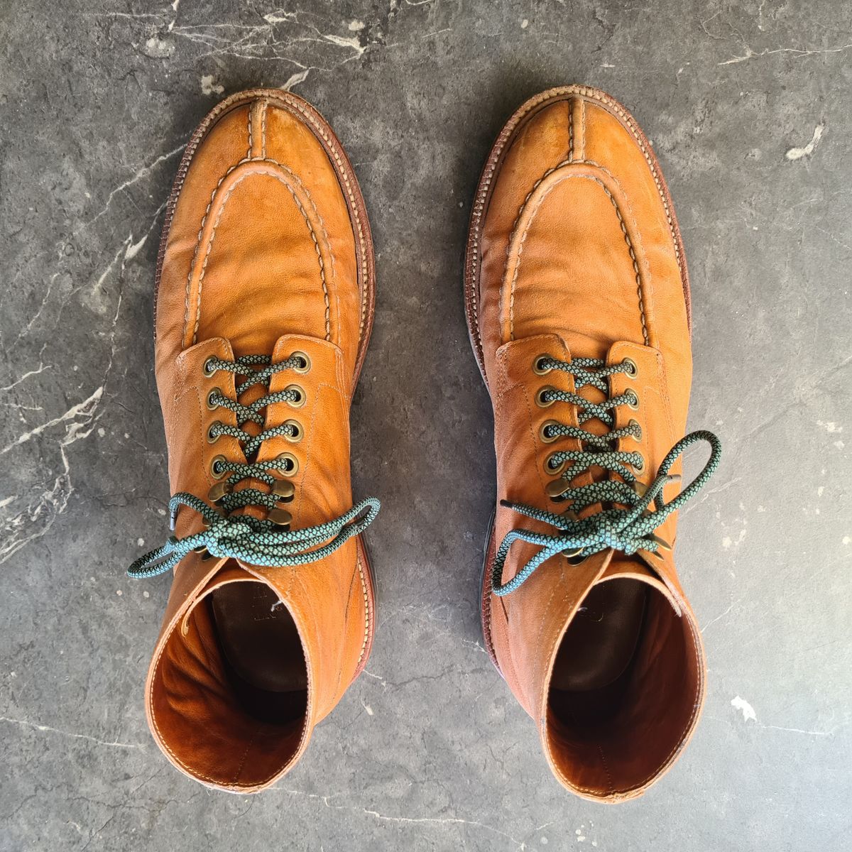 Photo by DownThunderdome on January 5, 2025 of the Grant Stone Ottawa Boot in Incas Natural Kangaroo.