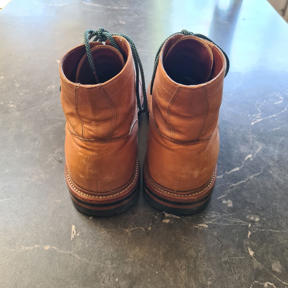 Photo by DownThunderdome on January 5, 2025 of the Grant Stone Ottawa Boot in Incas Natural Kangaroo.