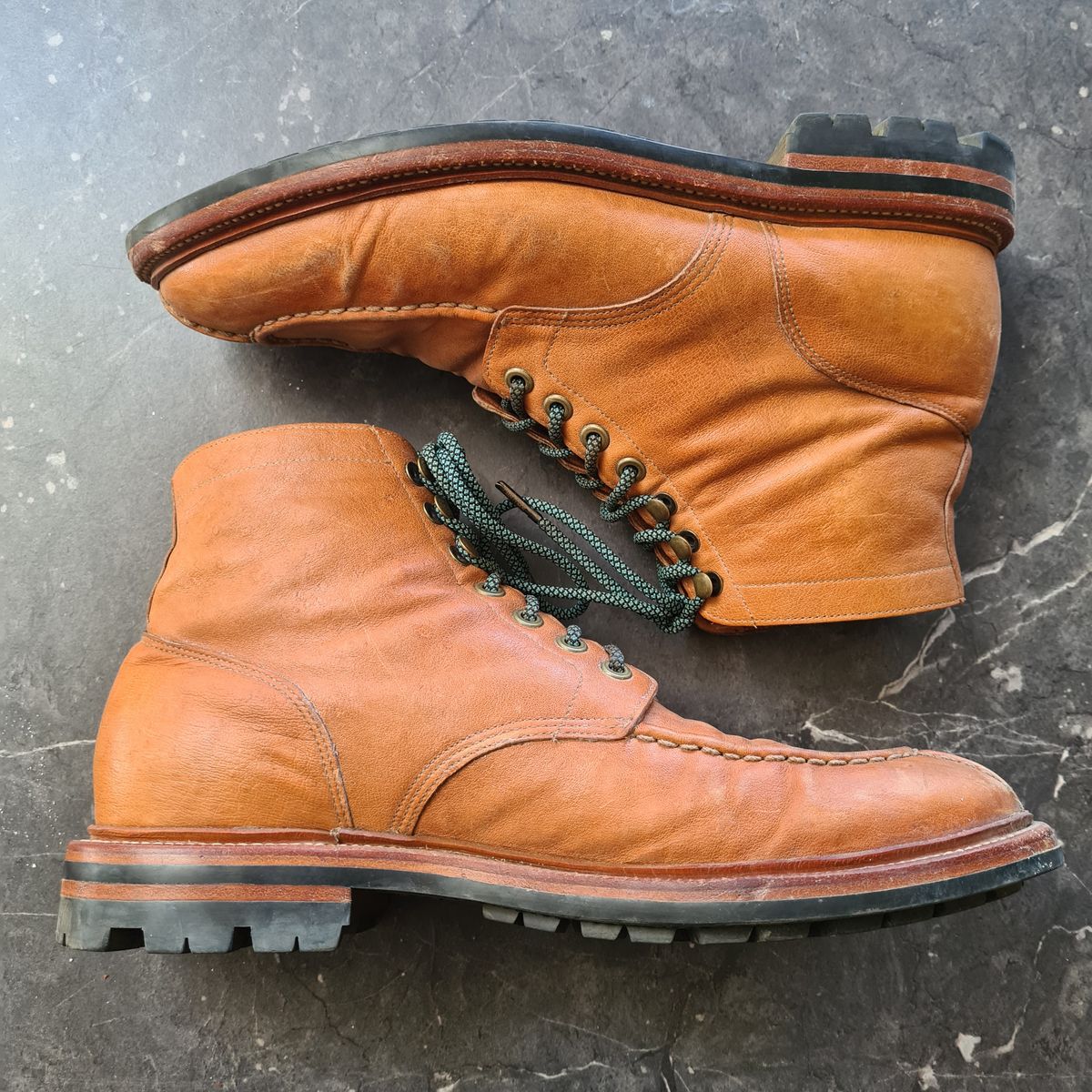 Photo by DownThunderdome on January 5, 2025 of the Grant Stone Ottawa Boot in Incas Natural Kangaroo.
