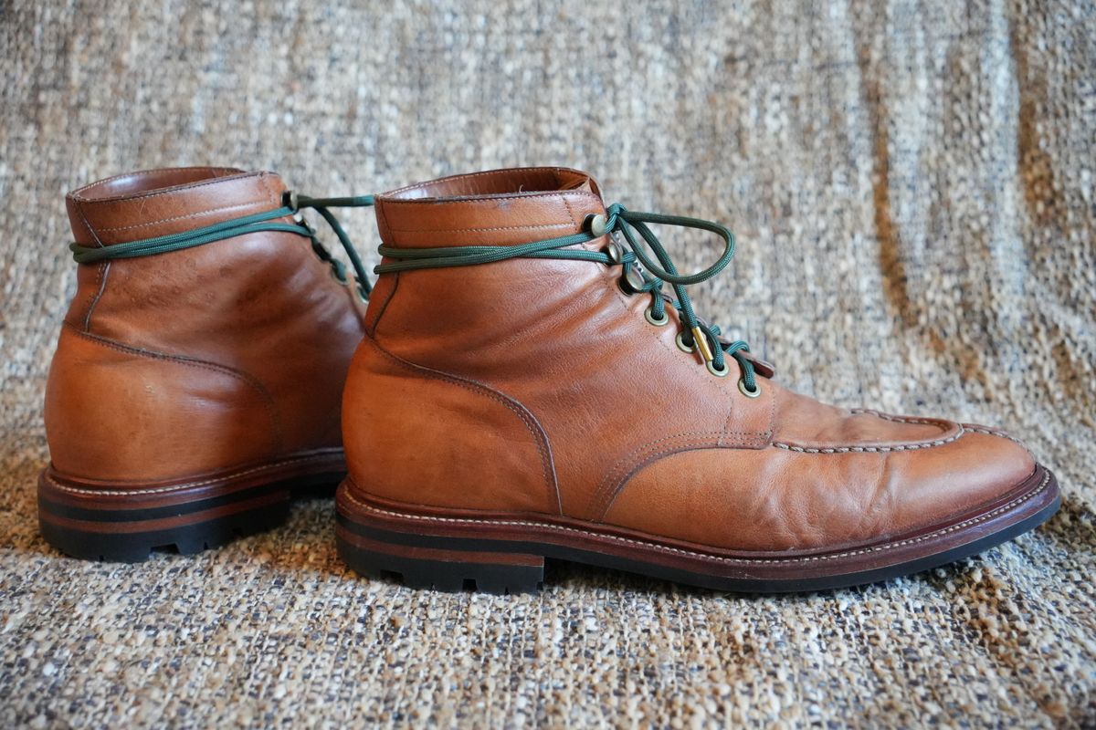 Photo by DownThunderdome on September 30, 2025 of the Grant Stone Ottawa Boot in Incas Natural Kangaroo.