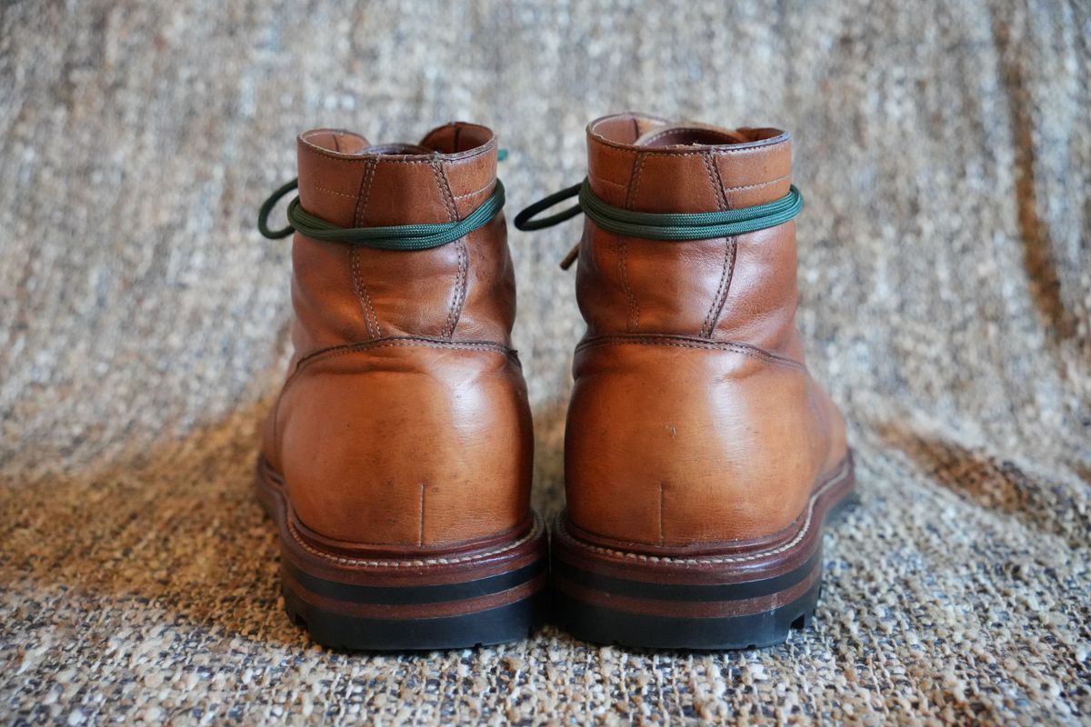 Photo by DownThunderdome on September 30, 2025 of the Grant Stone Ottawa Boot in Incas Natural Kangaroo.