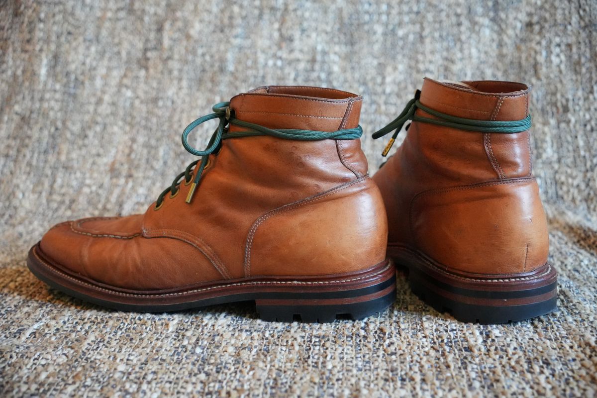 Photo by DownThunderdome on September 30, 2025 of the Grant Stone Ottawa Boot in Incas Natural Kangaroo.