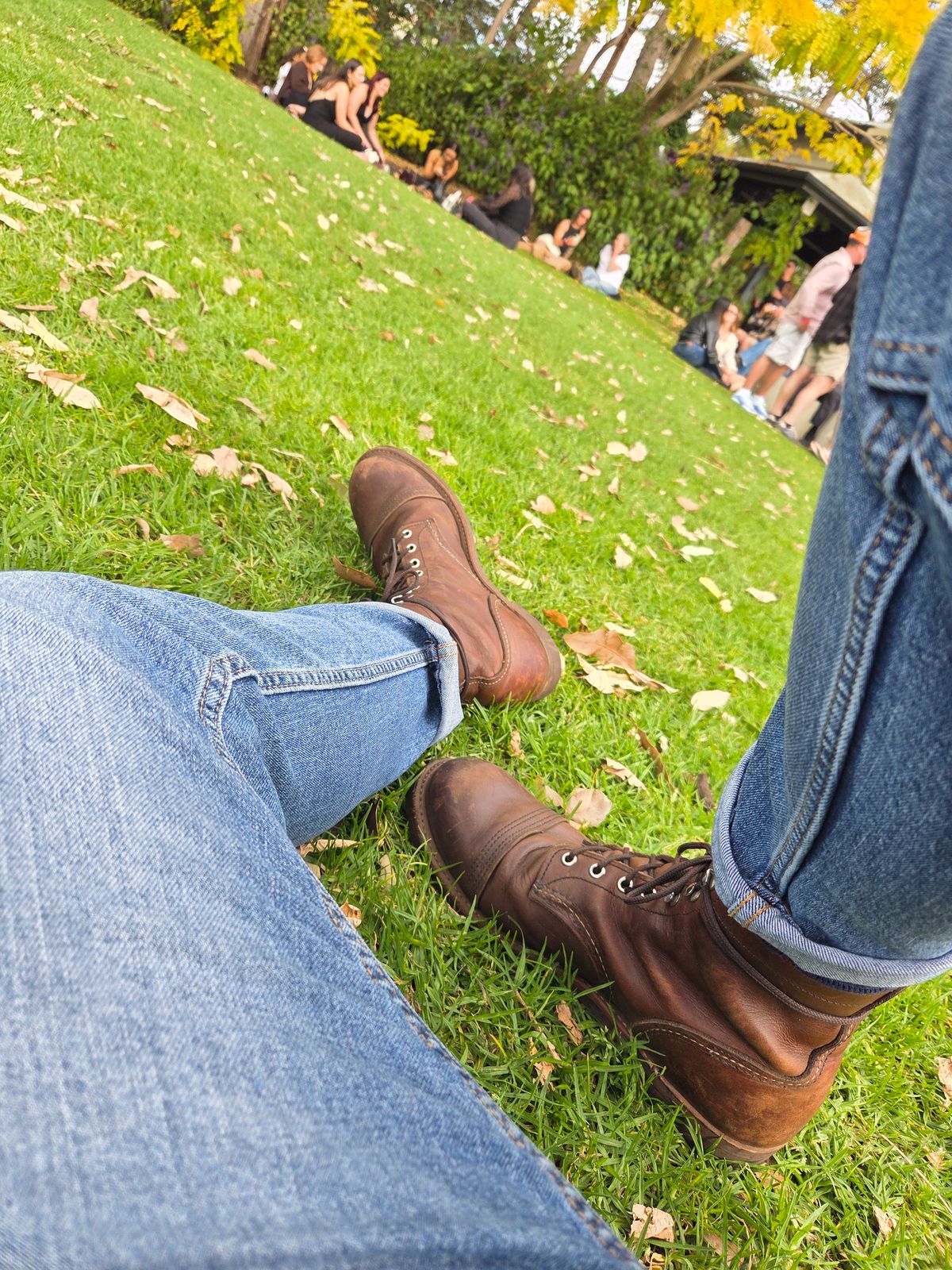 Photo by DownThunderdome on April 18, 2026 of the Red Wing Iron Ranger in S.B. Foot Amber Harness.