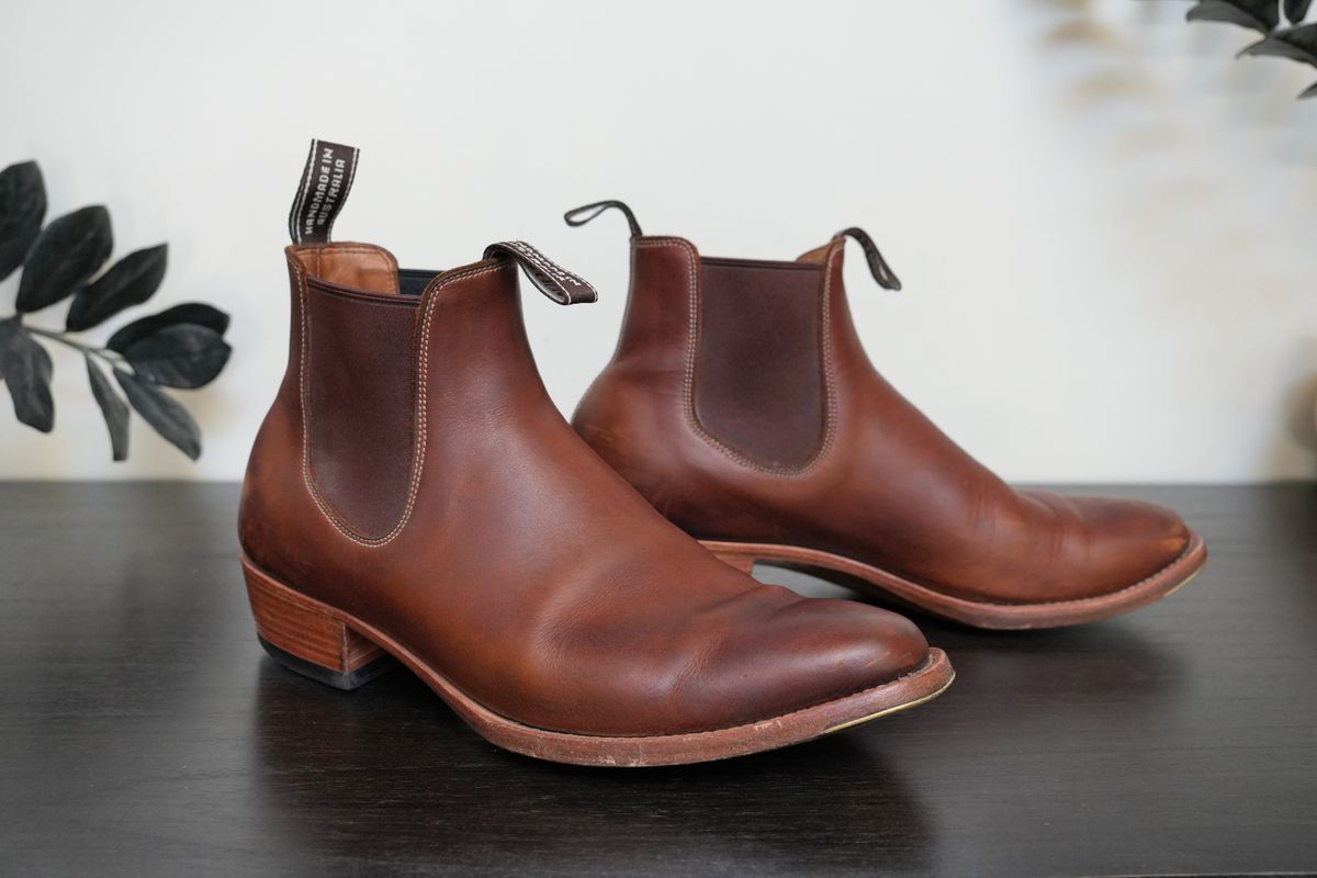 Photo by DownThunderdome on January 3, 2026 of the Wootten Sgt. Pepper in Waxxed Saddle Tan.