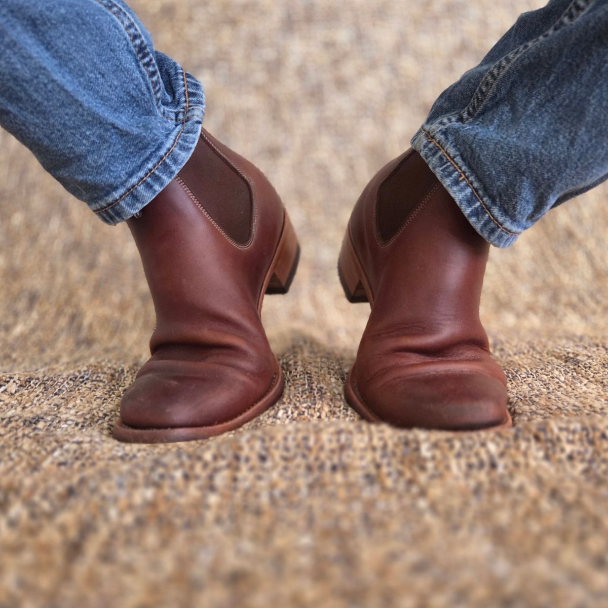 Photo by DownThunderdome on February 1, 2026 of the Wootten Sgt. Pepper in Waxxed Saddle Tan.