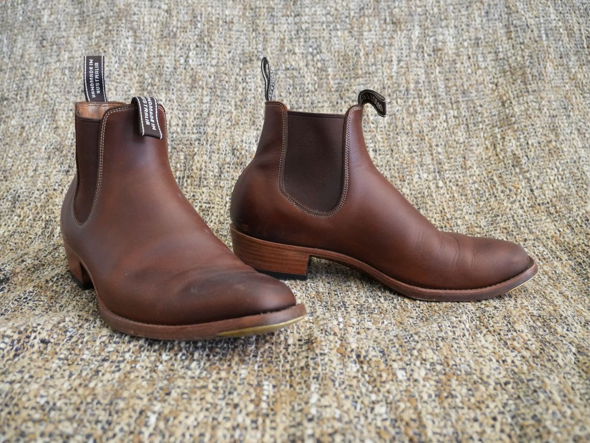 Photo by DownThunderdome on February 1, 2026 of the Wootten Sgt. Pepper in Waxxed Saddle Tan.