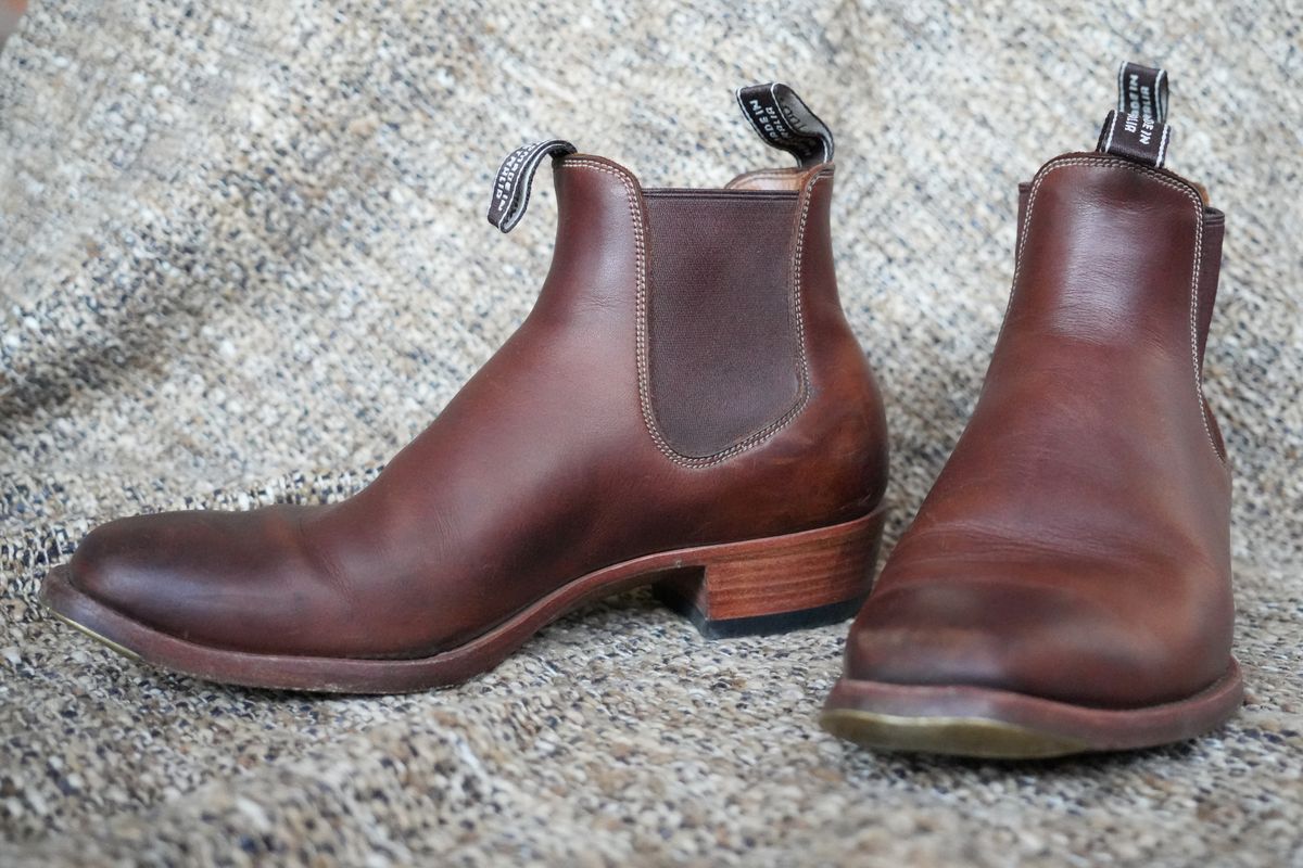 Photo by DownThunderdome on April 5, 2026 of the Wootten Sgt. Pepper in Waxxed Saddle Tan.